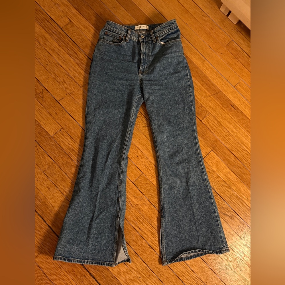 Abercrombie & Fitch Flare Jeans in Deep Blue
